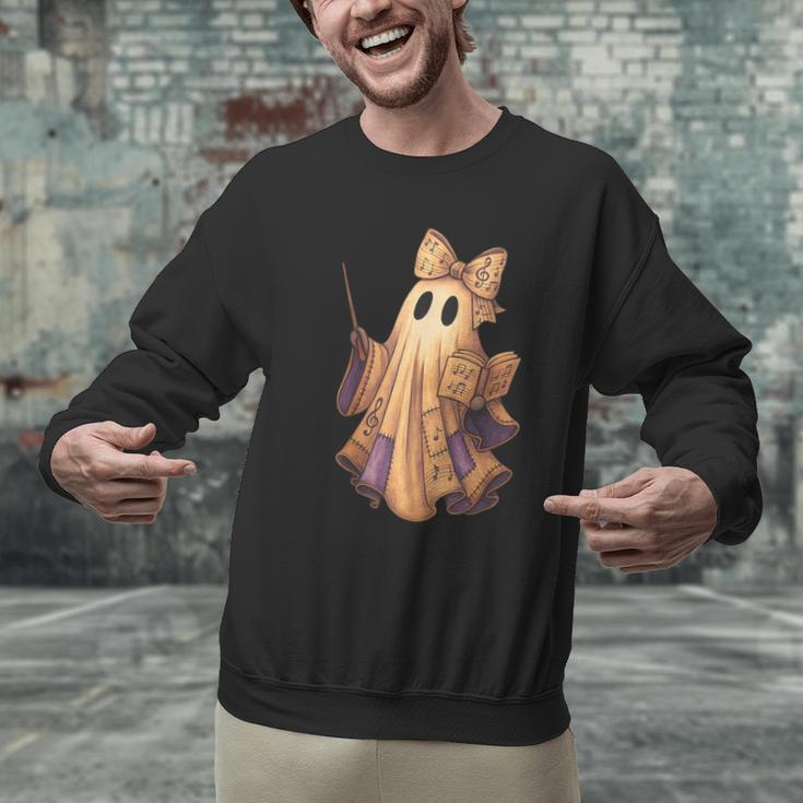 Coquette Music Note Patchwork Ghost Music Teacher Halloween Men Graphic Sweatshirt, gift for family, gift for coworker Coquette Music Note Patchwork Ghost Music Teacher Halloween Men Graphic Sweatshirt, gift for family, gift for coworker