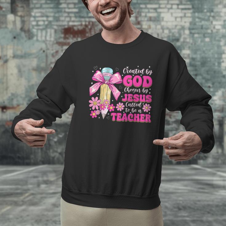 Created By God Called To Teacher Jesus Christian Teacher Men Graphic Sweatshirt, gift for family, gift for coworker Created By God Called To Teacher Jesus Christian Teacher Men Graphic Sweatshirt, gift for family, gift for coworker