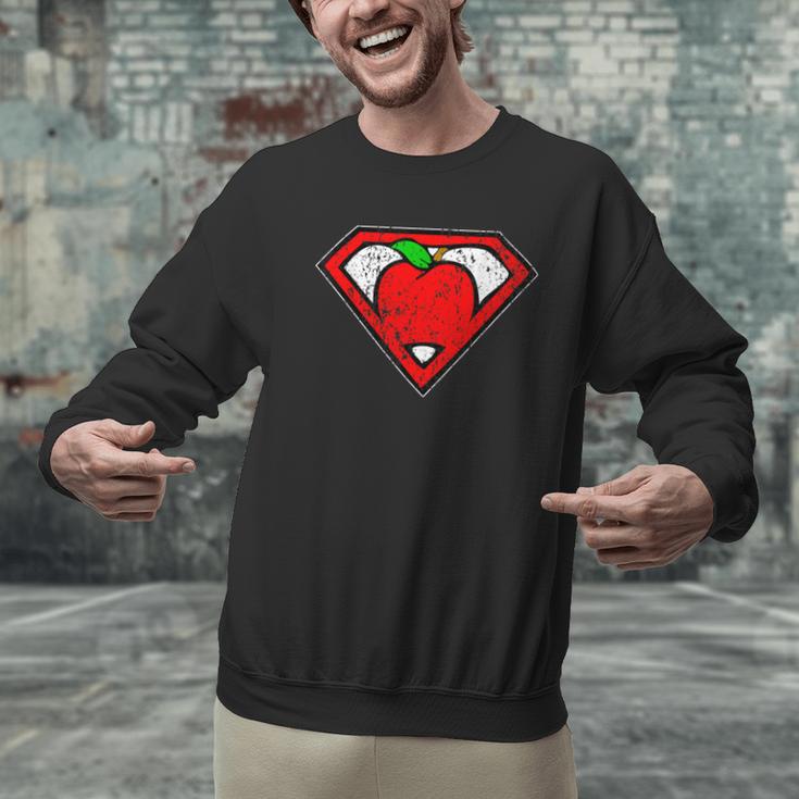 Cute Distressed Super Teacher Superhero Apple Shirt Men Graphic Sweatshirt, Super Teacher Sweatshirts, gift for family, gift for coworker Cute Distressed Super Teacher Superhero Apple Shirt Men Graphic Sweatshirt, Super Teacher Sweatshirts, gift for family, gift for coworker