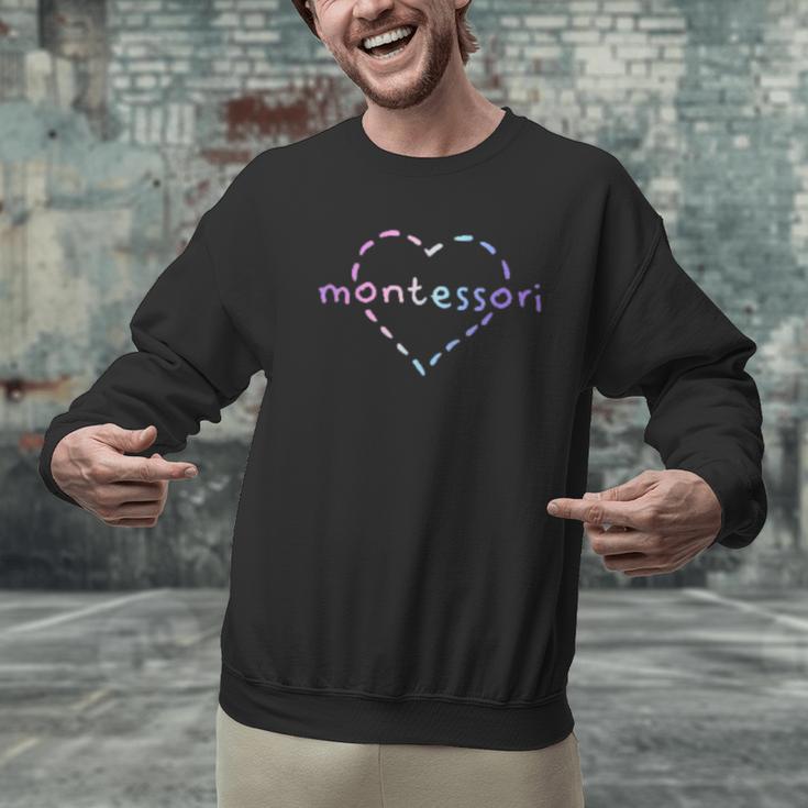 Cute Montessori For Teachers Kids & Moms Men Graphic Sweatshirt, gift for family, gift for coworker Cute Montessori For Teachers Kids & Moms Men Graphic Sweatshirt, gift for family, gift for coworker