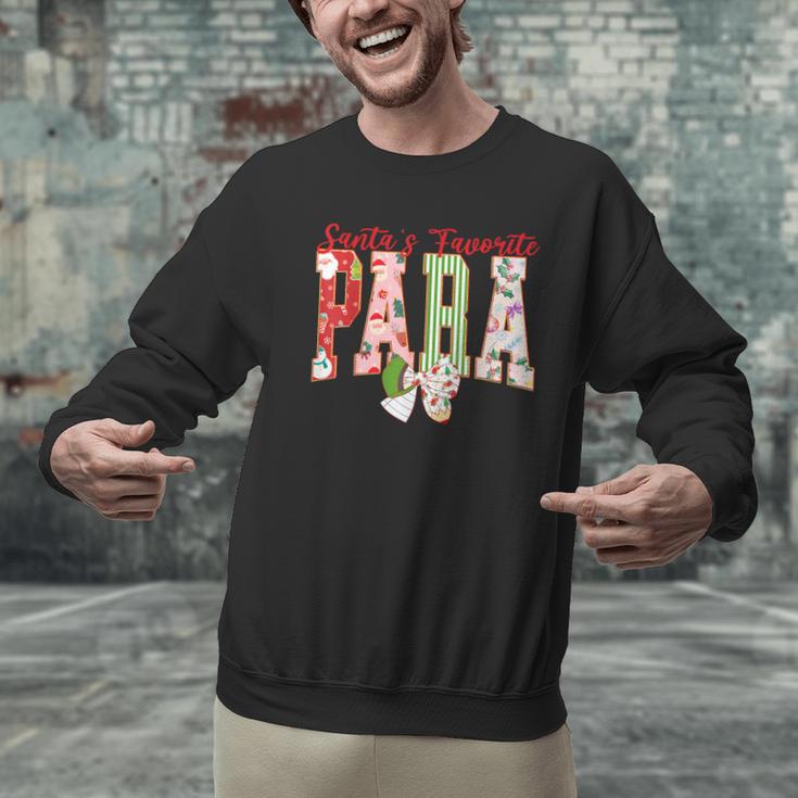 Cute Santas Favorite Para Christmas Paraprofessional Teacher Men Graphic Sweatshirt, gift for family, gift for coworker
