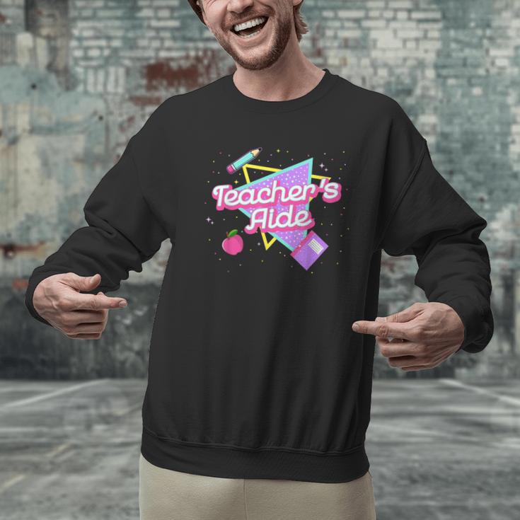 Cute Teacher's Aide Shirt 80's 90's Back To School For Men Women Men Graphic Sweatshirt, gift for family, gift for coworker