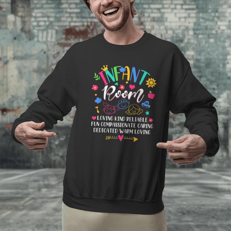 Daycare Provider Loving Kind Reliable Infant Room Teacher Men Graphic Sweatshirt, gift for family, gift for coworker Daycare Provider Loving Kind Reliable Infant Room Teacher Men Graphic Sweatshirt, gift for family, gift for coworker