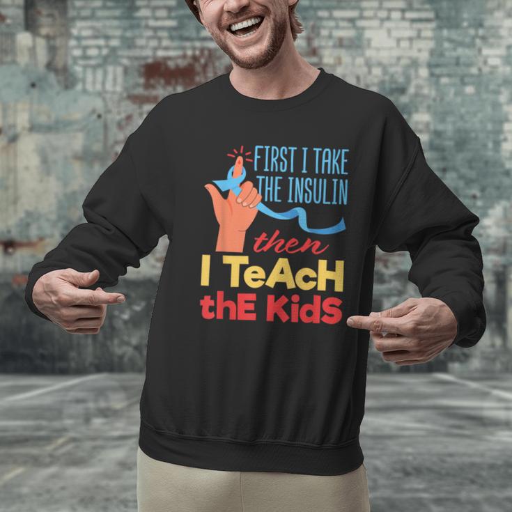 Diabetic Teacher Diabetes Awareness Insulin Blue Ribbon Men Graphic Sweatshirt, gift for family, gift for coworker Diabetic Teacher Diabetes Awareness Insulin Blue Ribbon Men Graphic Sweatshirt, gift for family, gift for coworker