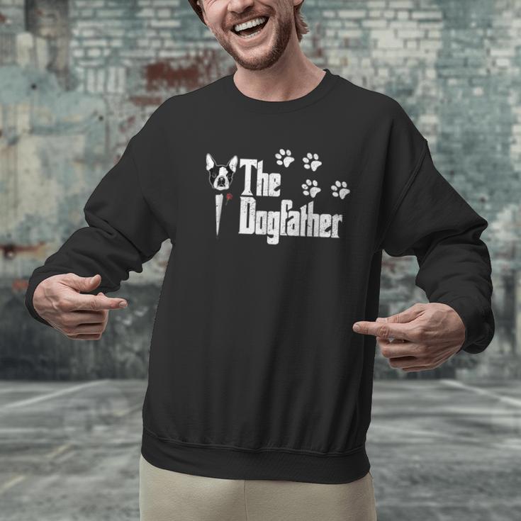 The Dogfather Boston Terrier Dog Dad Tshirt Idea Men Graphic Sweatshirt, Boston Terrier Dad Sweatshirts, gift for family, gift for coworker