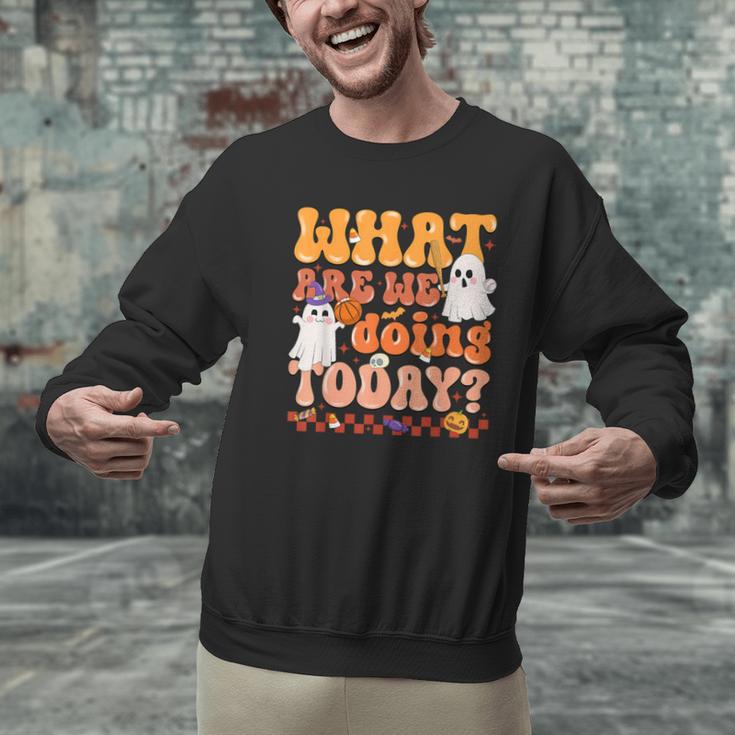What Are We Doing Today Halloween PE Spooky Teacher Men Graphic Sweatshirt, Pe Teacher Sweatshirts, gift for family, gift for coworker What Are We Doing Today Halloween PE Spooky Teacher Men Graphic Sweatshirt, Pe Teacher Sweatshirts, gift for family, gift for coworker