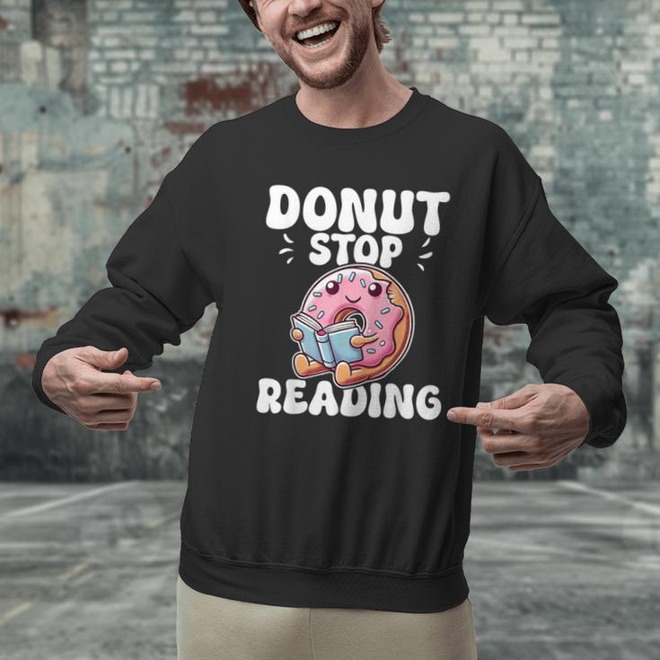 Donut Stop Reading Kawaii Teacher Preschool Kindergarten Men Graphic Sweatshirt, gift for family, gift for coworker
