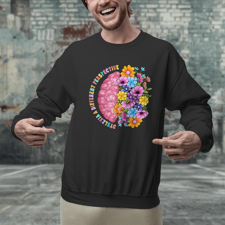 Dyslexia Different Perspective Reading Brain Floral Teacher Men Graphic Sweatshirt, gift for family, gift for coworker Dyslexia Different Perspective Reading Brain Floral Teacher Men Graphic Sweatshirt, gift for family, gift for coworker