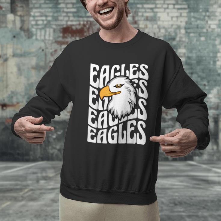 Eagles School Sports Fan Team Spirit Teacher Parent Student Men Graphic Sweatshirt, gift for family, gift for coworker