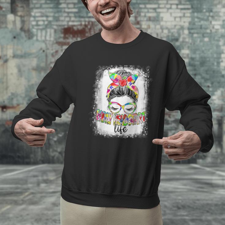 Early Head Start Life Messy Bun Back To School Teacher Women Men Graphic Sweatshirt, gift for family, gift for coworker Early Head Start Life Messy Bun Back To School Teacher Women Men Graphic Sweatshirt, gift for family, gift for coworker