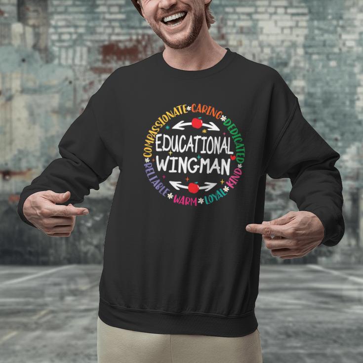 Educational Wingman Assistant Teaching a School Teacher Aide Men Graphic Sweatshirt, gift for family, gift for coworker Educational Wingman Assistant Teaching a School Teacher Aide Men Graphic Sweatshirt, gift for family, gift for coworker