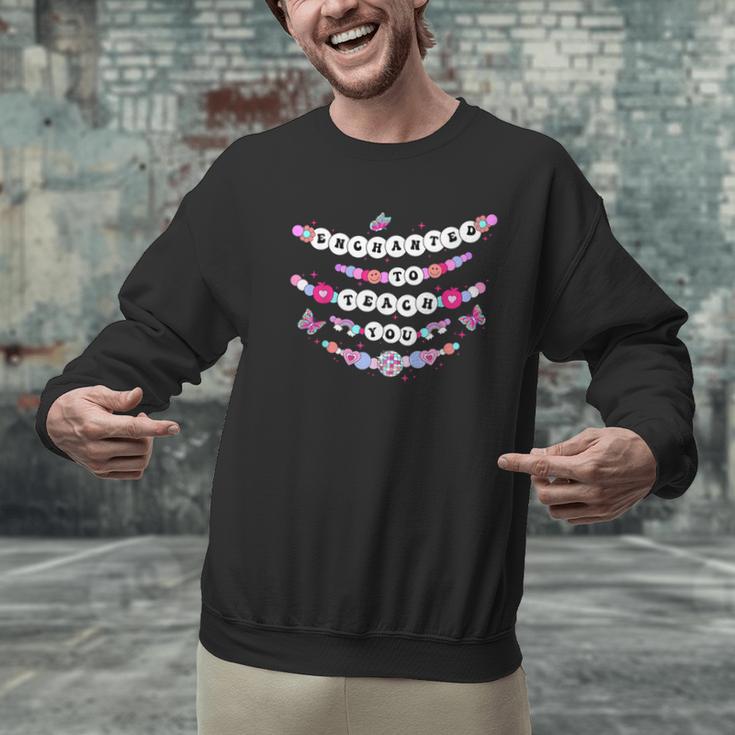 Enchanted To Teach You Bracelet Teacher Back To School Men Graphic Sweatshirt, gift for family, gift for coworker