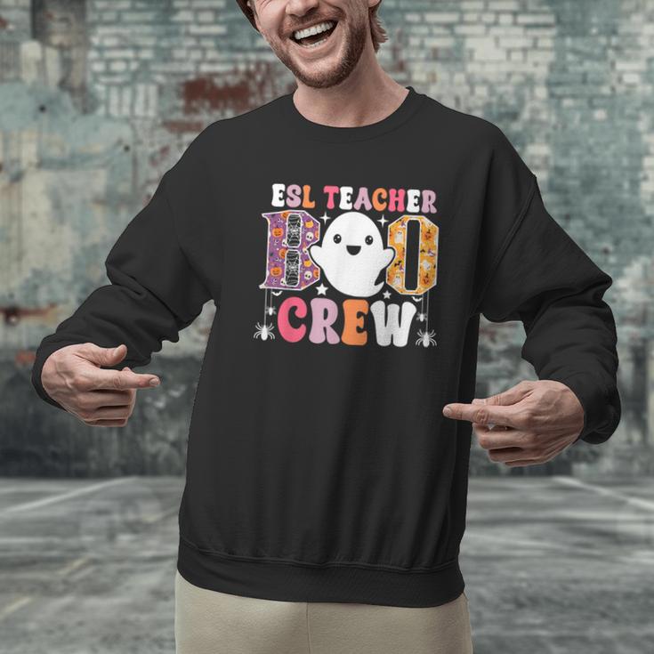 ESL Teacher Boo Crew Halloween Costume Men Graphic Sweatshirt, Esl Teacher Sweatshirts, gift for family, gift for coworker ESL Teacher Boo Crew Halloween Costume Men Graphic Sweatshirt, Esl Teacher Sweatshirts, gift for family, gift for coworker