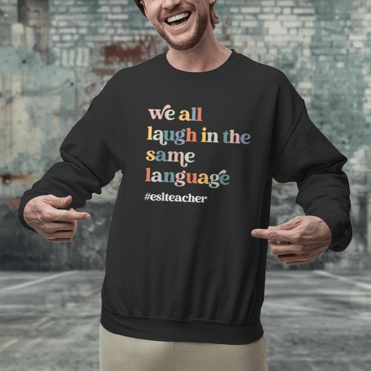 ESL Teacher ESOL Student Cute Retro Back To School First Day Men Graphic Sweatshirt, Esl Teacher Sweatshirts, gift for family, gift for coworker