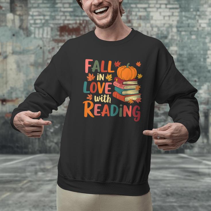 Fall In Love With Reading Autumn Thanksgiving Shirt Teacher Men Graphic Sweatshirt, gift for family, gift for coworker Fall In Love With Reading Autumn Thanksgiving Shirt Teacher Men Graphic Sweatshirt, gift for family, gift for coworker