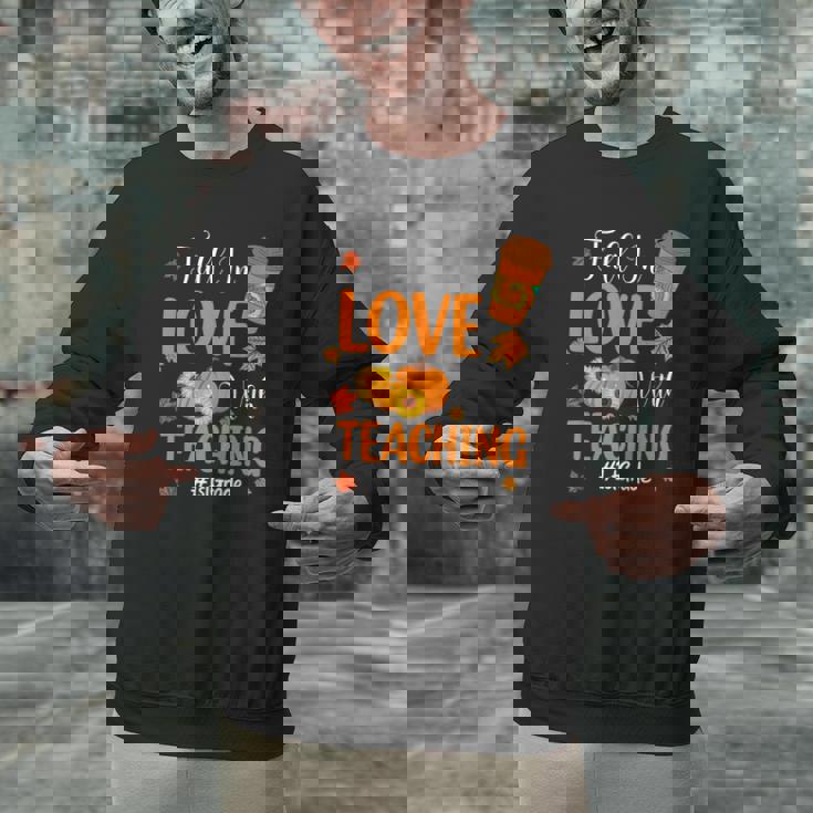 Fall In Love With Teaching 1st Grade Teacher Thanksgiving For Men Women Girls Kids Men Graphic Sweatshirt, gift for family, gift for coworker