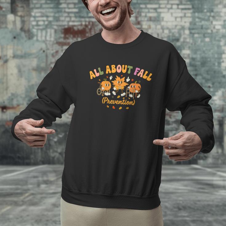 All About Fall Prevention Therapy SPED Teacher Thanksgiving Men Graphic Sweatshirt, gift for family, gift for coworker All About Fall Prevention Therapy SPED Teacher Thanksgiving Men Graphic Sweatshirt, gift for family, gift for coworker