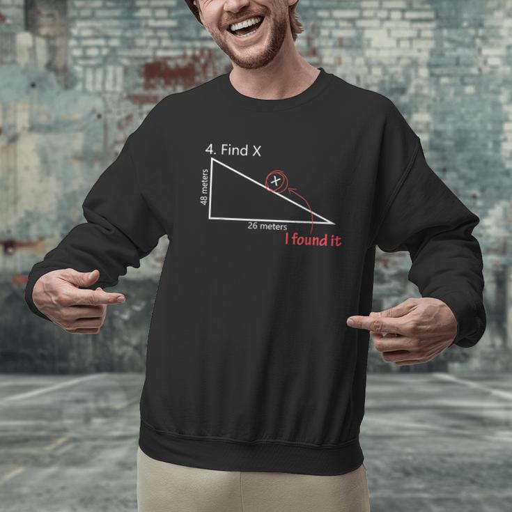 Find X Math Teacher Graphic Sarcastic Novelty Dad Joke Men Graphic Sweatshirt, gift for family, gift for coworker