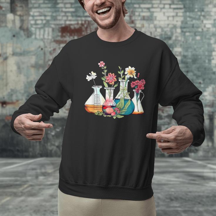 Floral Beakers Chemistry Lab Teacher Men Graphic Sweatshirt, gift for family, gift for coworker Floral Beakers Chemistry Lab Teacher Men Graphic Sweatshirt, gift for family, gift for coworker