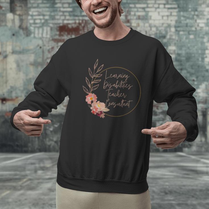 Floral Learning Disabilities Teacher Consultant SPED Teacher Men Graphic Sweatshirt, gift for family, gift for coworker