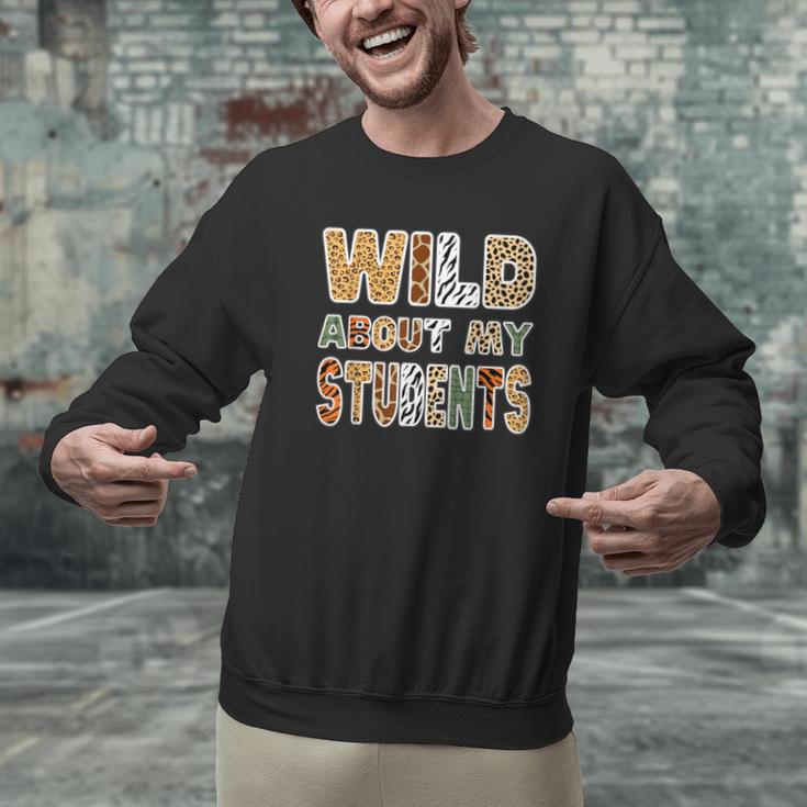 Fun Zoo Animal Print Teacher Shirts Wild About My Students Men Graphic Sweatshirt, gift for family, gift for coworker Fun Zoo Animal Print Teacher Shirts Wild About My Students Men Graphic Sweatshirt, gift for family, gift for coworker
