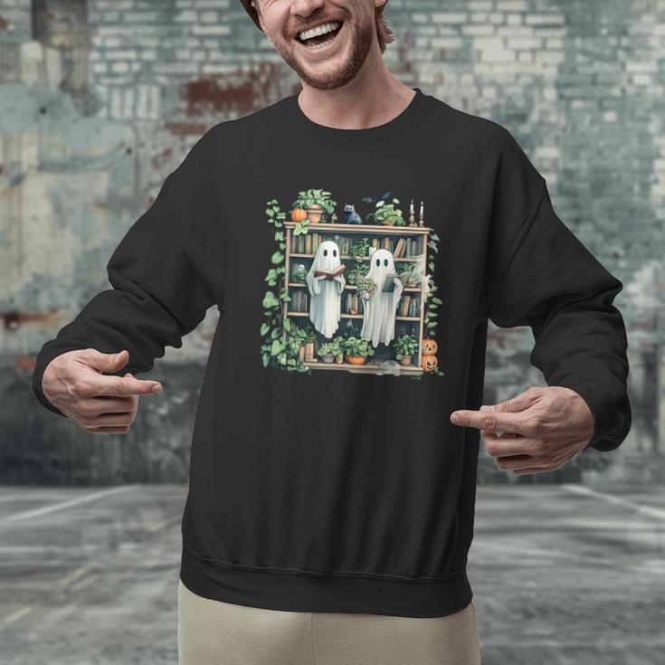 Ghost Plant Library Halloween Reading Books Teacher Vintage Men Graphic Sweatshirt, gift for family, gift for coworker Ghost Plant Library Halloween Reading Books Teacher Vintage Men Graphic Sweatshirt, gift for family, gift for coworker
