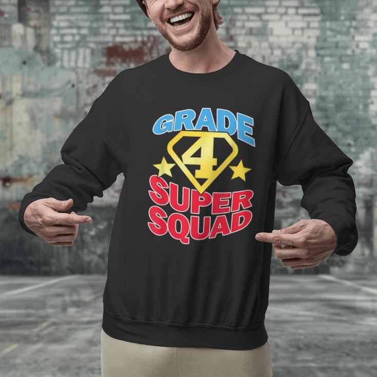 Grade 4 Super Squad Superhero Teacher Team Men Graphic Sweatshirt, Super Teacher Sweatshirts, gift for family, gift for coworker Grade 4 Super Squad Superhero Teacher Team Men Graphic Sweatshirt, Super Teacher Sweatshirts, gift for family, gift for coworker