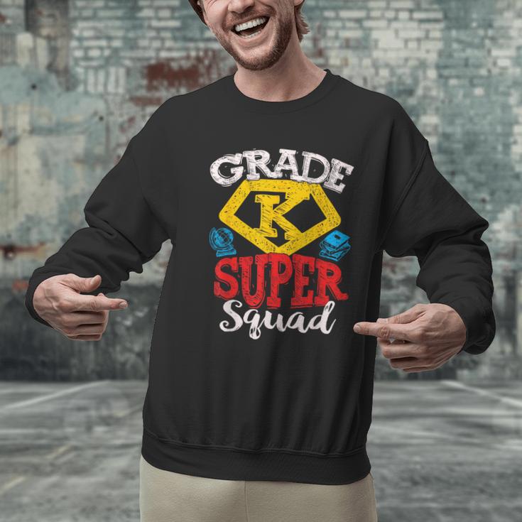Grade K Super Squad Superhero Kindergarten Teacher Team Men Graphic Sweatshirt, Super Teacher Sweatshirts, gift for family, gift for coworker Grade K Super Squad Superhero Kindergarten Teacher Team Men Graphic Sweatshirt, Super Teacher Sweatshirts, gift for family, gift for coworker