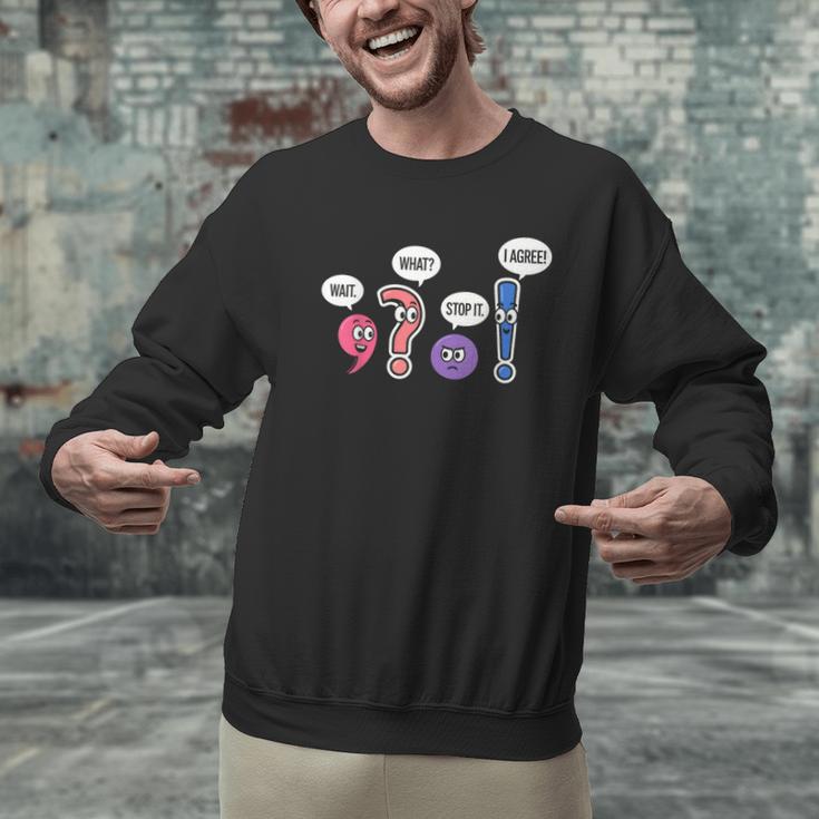 Grammar Teacher Wait What Stop It I Agree Humor Men Graphic Sweatshirt, gift for family, gift for coworker Grammar Teacher Wait What Stop It I Agree Humor Men Graphic Sweatshirt, gift for family, gift for coworker