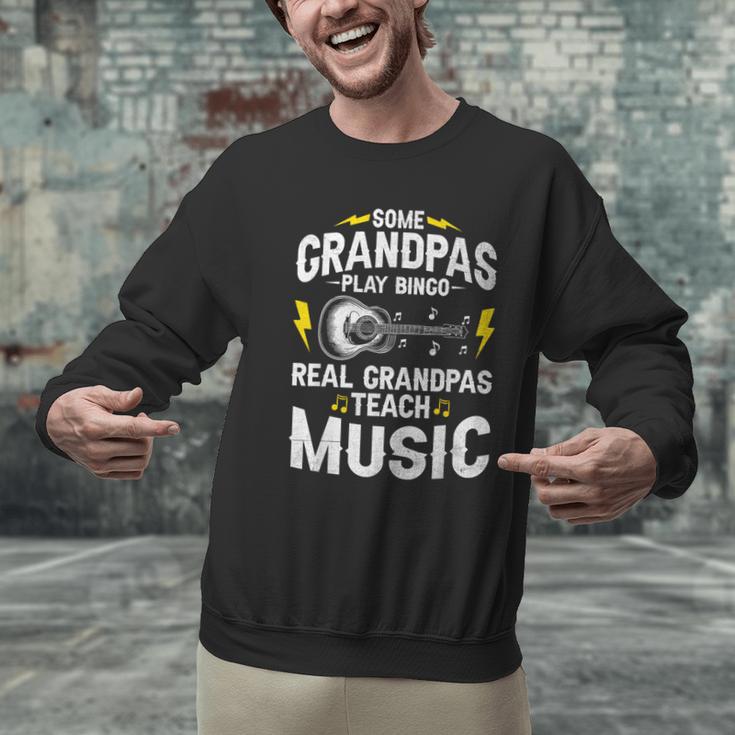 Some Grandpas Play Bingo Real Grandpas Teach Music Teacher Men Graphic Sweatshirt, gift for family, gift for coworker Some Grandpas Play Bingo Real Grandpas Teach Music Teacher Men Graphic Sweatshirt, gift for family, gift for coworker