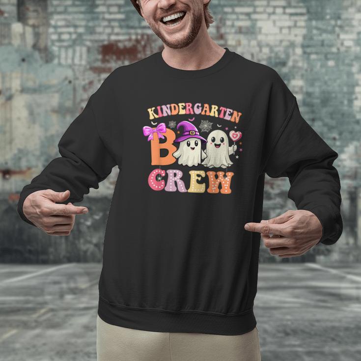 Groovy Kindergarten Boo Crew Kinder Halloween Teacher Kids Men Graphic Sweatshirt, Groovy Teacher Sweatshirts, gift for family, gift for coworker Groovy Kindergarten Boo Crew Kinder Halloween Teacher Kids Men Graphic Sweatshirt, Groovy Teacher Sweatshirts, gift for family, gift for coworker