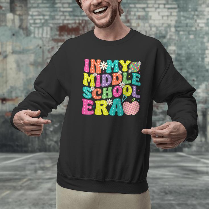 Groovy In My Middle School Era Back To School Teacher Men Graphic Sweatshirt, Groovy Teacher Sweatshirts, gift for family, gift for coworker Groovy In My Middle School Era Back To School Teacher Men Graphic Sweatshirt, Groovy Teacher Sweatshirts, gift for family, gift for coworker