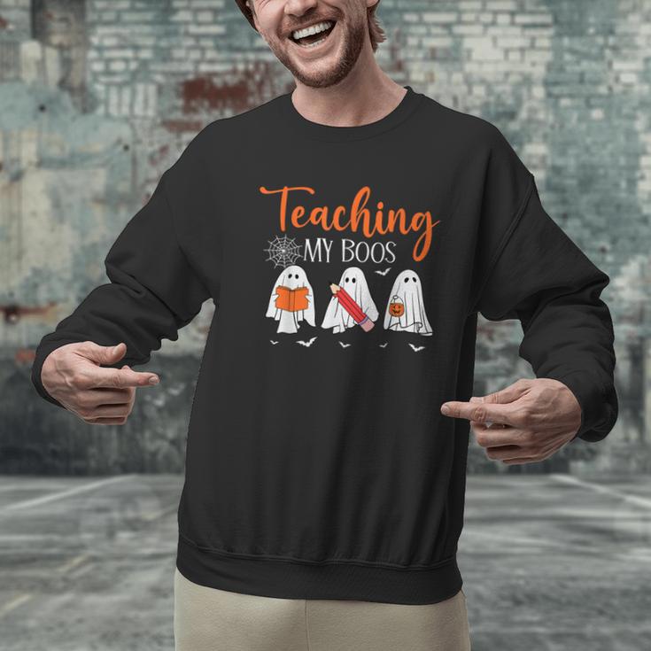 Halloween Ghost Teachers Teaching My Boos Costume Women Men Men Graphic Sweatshirt, gift for family, gift for coworker