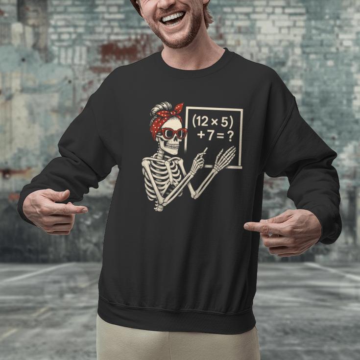 Halloween Math Teacher Skeleton Six Seven Meme Brainrot Men Graphic Sweatshirt, gift for family, gift for coworker Halloween Math Teacher Skeleton Six Seven Meme Brainrot Men Graphic Sweatshirt, gift for family, gift for coworker