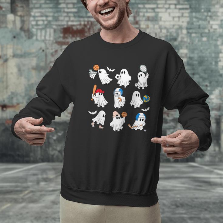 Halloween PE Teacher Ghost Playing Soccer Football Baseball Men Graphic Sweatshirt, Pe Teacher Sweatshirts, gift for family, gift for coworker Halloween PE Teacher Ghost Playing Soccer Football Baseball Men Graphic Sweatshirt, Pe Teacher Sweatshirts, gift for family, gift for coworker