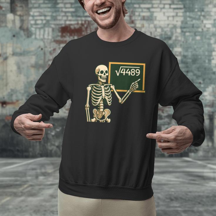 Halloween Skeleton 67 Meme Square Root 4489 Math Teacher Men Graphic Sweatshirt, gift for family, gift for coworker