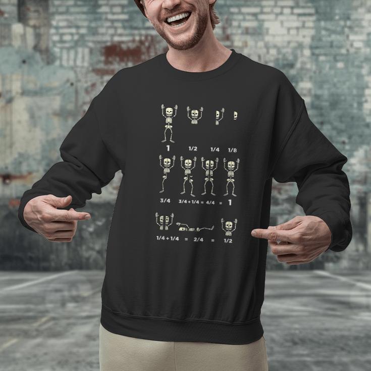 Halloween Skeleton Math Fraction Teacher Men Women Men Graphic Sweatshirt, gift for family, gift for coworker