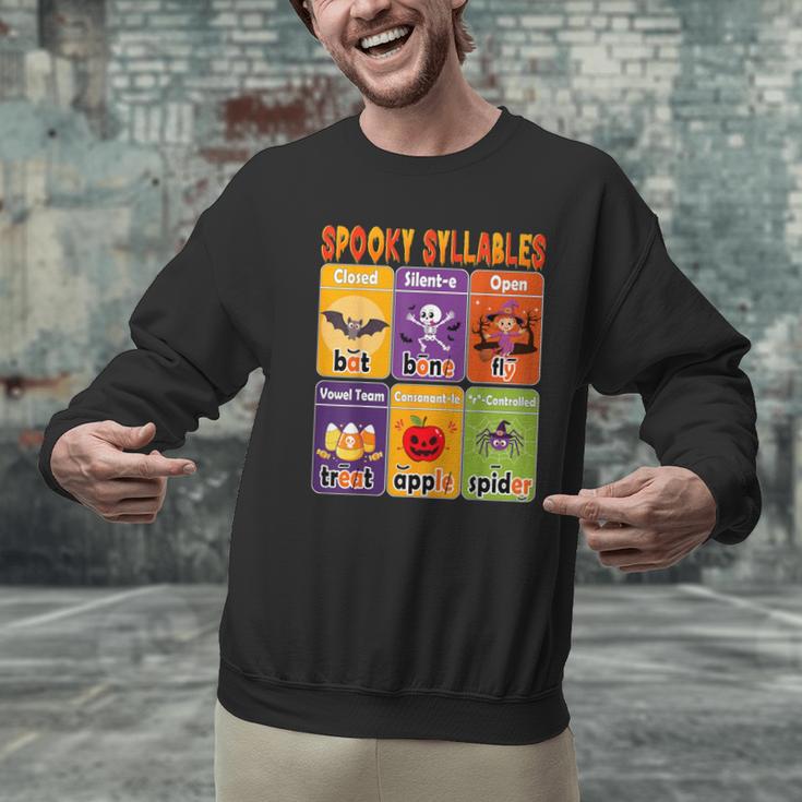 Halloween Spooky Syllable Types Teacher Educational Men Graphic Sweatshirt, gift for family, gift for coworker Halloween Spooky Syllable Types Teacher Educational Men Graphic Sweatshirt, gift for family, gift for coworker