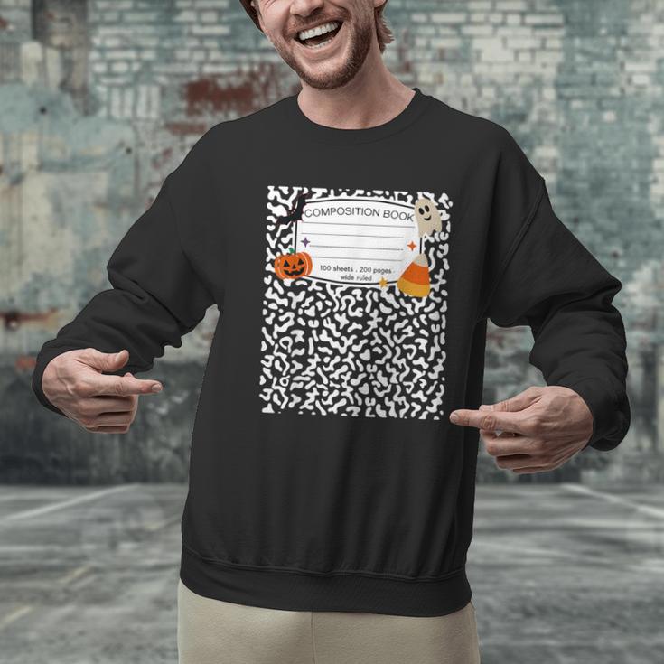 Halloween Teacher Composition Book Notebook Matching Group Men Graphic Sweatshirt, gift for family, gift for coworker Halloween Teacher Composition Book Notebook Matching Group Men Graphic Sweatshirt, gift for family, gift for coworker
