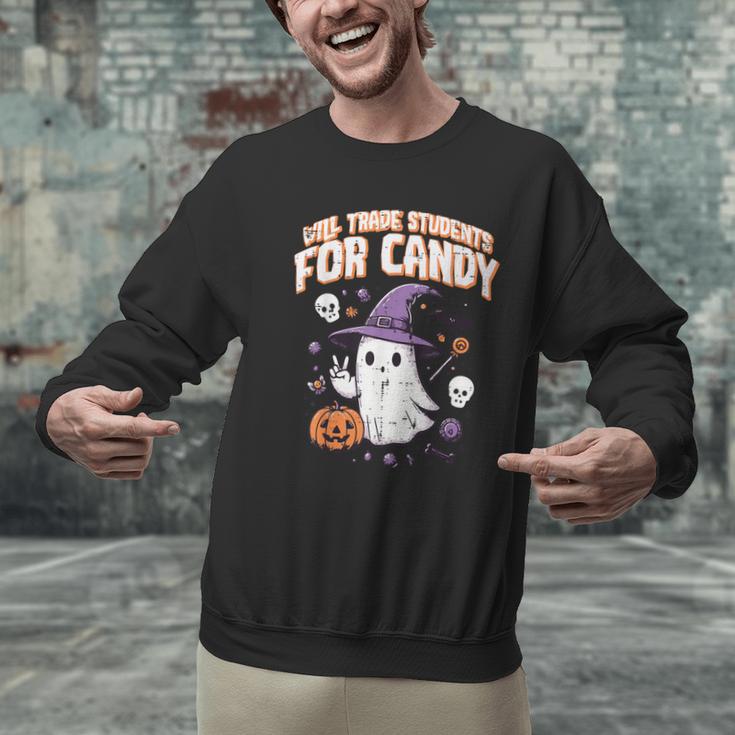 Halloween Teacher Trade Students For Candy Costume Women Men Graphic Sweatshirt, gift for family, gift for coworker