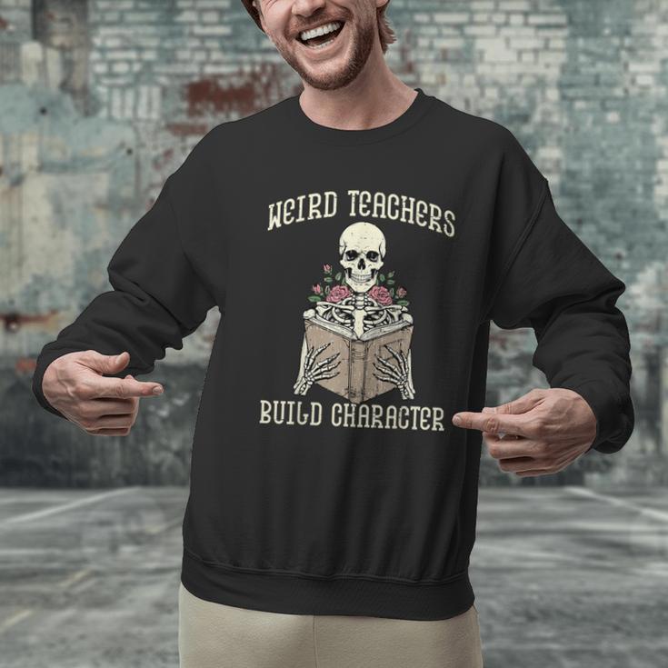 Halloween Weird Teachers Build Character Costume Men Women Men Graphic Sweatshirt, gift for family, gift for coworker Halloween Weird Teachers Build Character Costume Men Women Men Graphic Sweatshirt, gift for family, gift for coworker