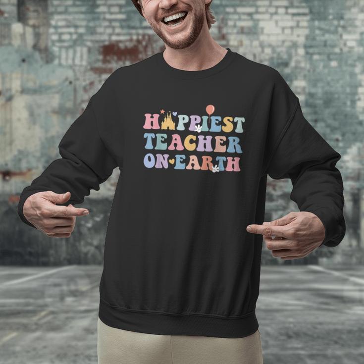 Happiest Teacher On Earth First Day Of School Back To School Men Graphic Sweatshirt, gift for family, gift for coworker Happiest Teacher On Earth First Day Of School Back To School Men Graphic Sweatshirt, gift for family, gift for coworker