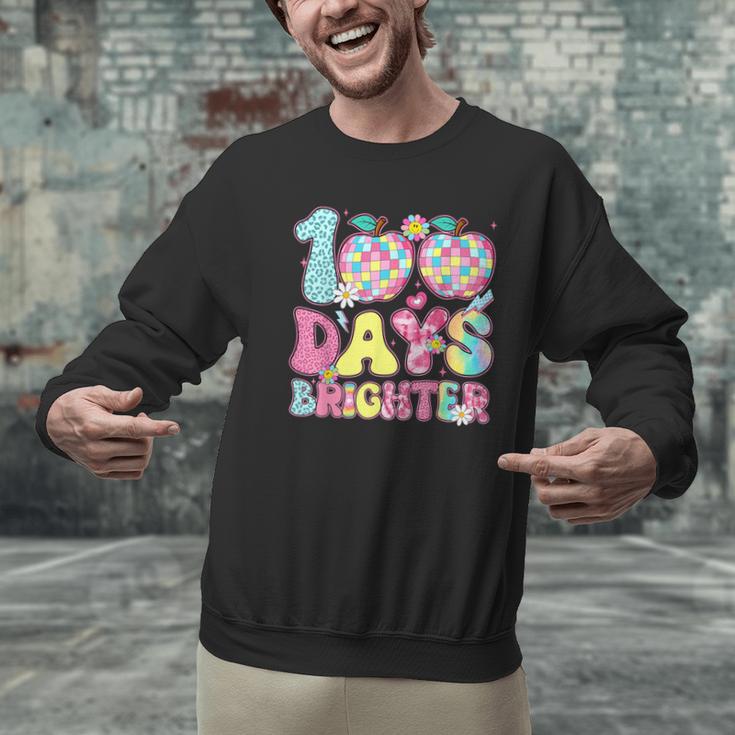 Happy 100th Day Of School 100 Days Brighter Teachers Kids Men Graphic Sweatshirt, gift for family, gift for coworker Happy 100th Day Of School 100 Days Brighter Teachers Kids Men Graphic Sweatshirt, gift for family, gift for coworker