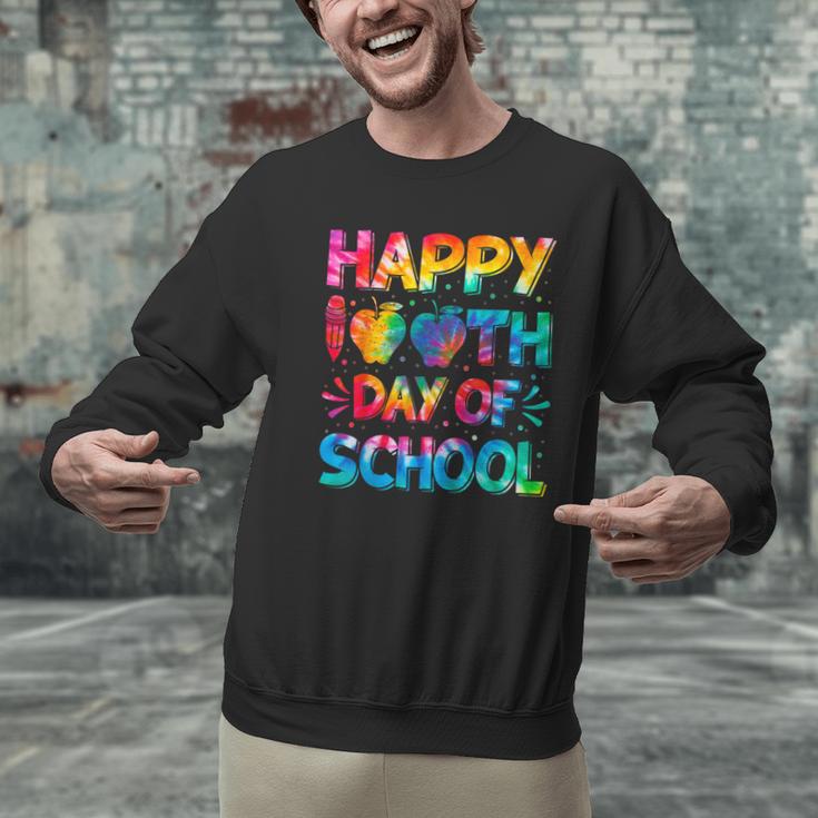Happy 100th Day Of School Teacher Student 100 Days Tie Dye Men Women Kids Men Graphic Sweatshirt, gift for family, gift for coworker