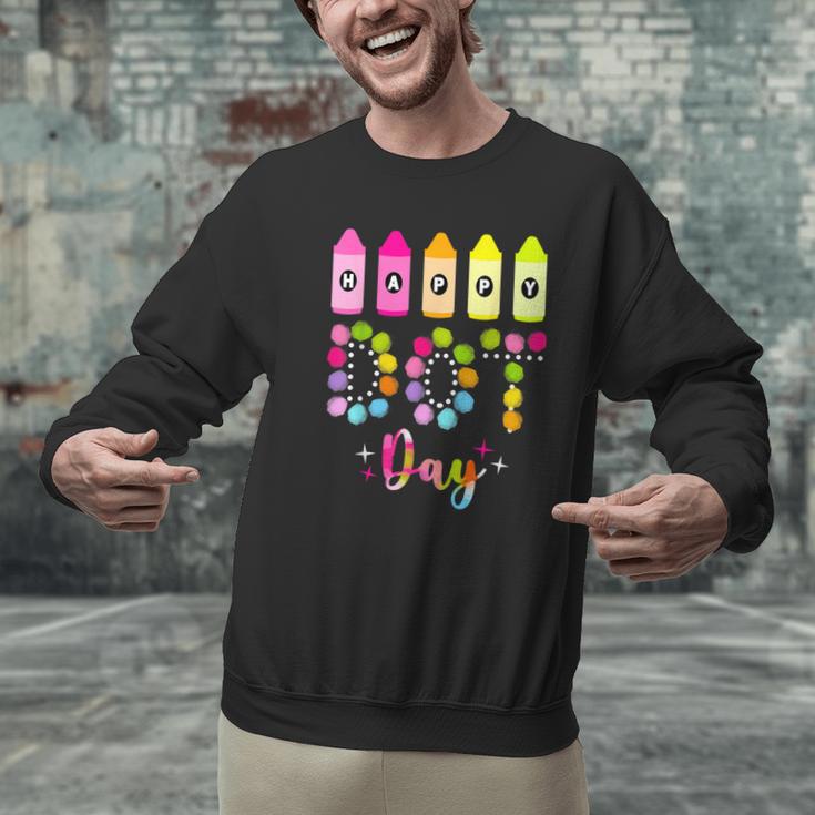 Happy Dot Day 2025 Teacher Kids Girls Colorful Polka Dot Day Men Graphic Sweatshirt, gift for family, gift for coworker