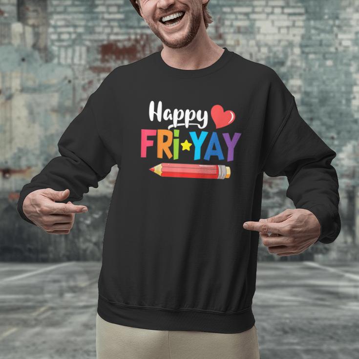 Happy Fri-Yay Friday Lovers Fun Teacher Life Weekend Men Graphic Sweatshirt, gift for family, gift for coworker Happy Fri-Yay Friday Lovers Fun Teacher Life Weekend Men Graphic Sweatshirt, gift for family, gift for coworker