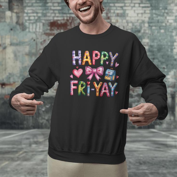 Happy Fri-Yay Teacher Fry Yay Friday Weekend Cute Fri-Yay Men Graphic Sweatshirt, gift for family, gift for coworker Happy Fri-Yay Teacher Fry Yay Friday Weekend Cute Fri-Yay Men Graphic Sweatshirt, gift for family, gift for coworker