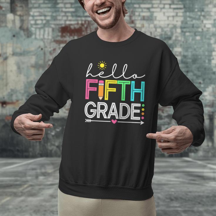 Hello Fifth Grade Teacher Student 5th Grade Back To School Men Graphic Sweatshirt, gift for family, gift for coworker