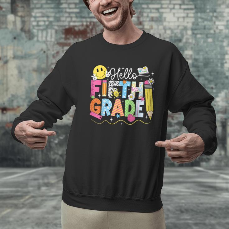 Hello Fifth Grade Team 5th Grade Back To School Teacher Kids Men Graphic Sweatshirt, gift for family, gift for coworker Hello Fifth Grade Team 5th Grade Back To School Teacher Kids Men Graphic Sweatshirt, gift for family, gift for coworker