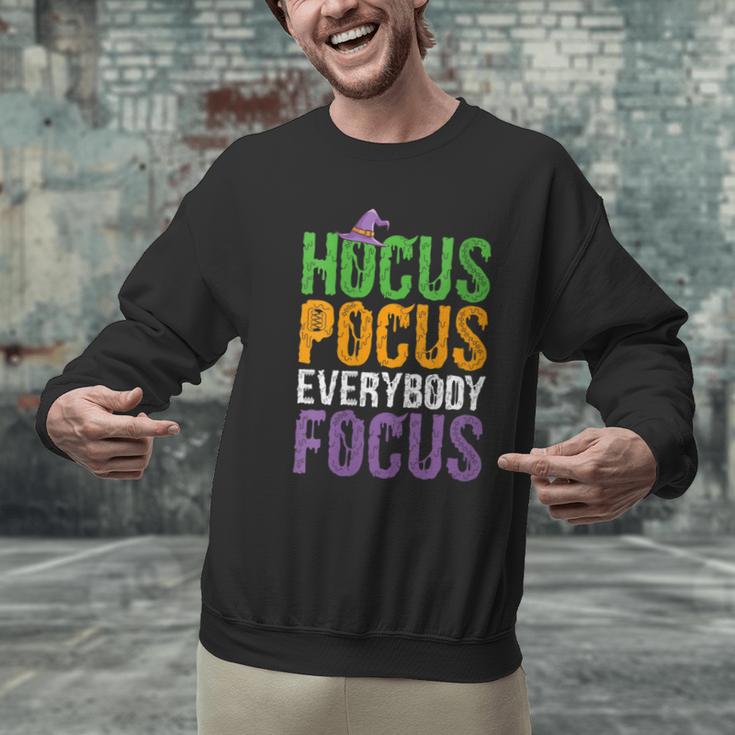 Hocus Pocus Everybody Focus Teacher Halloween Men Graphic Sweatshirt, gift for family, gift for coworker